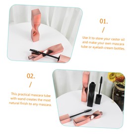 FRCOLOR 8pcs Refillable Mascara Tubes Spiral Design Empty Eyelash Container for Homemade Mascara and Oil Lightweight Travel Leak