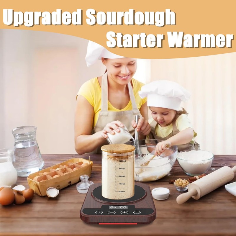 Sourdough Starter Warmer Mat, 12H Timer Warming Heating Pad, Precise