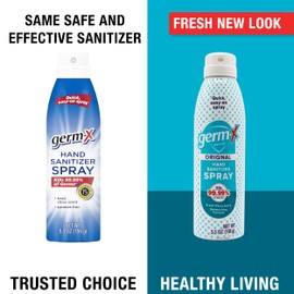 Germ-X Hand Sanitizer Spray, Non-Drying & Moisturizing with Vitamin E, Instant and No Rinse Formula, Fresh Citrus Scent, Back to School Supplies, Paraben Free, 5.5 Oz (Pack of 6)