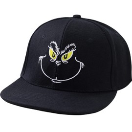 EXPRESS-STICKEREI Funny Cap with Saying | Adjustable Unisex Cap with Embroidery | Smapback Cap with Closure | Outdoor Baseball Cap for Sports & Leisure | Baseball Cap | One Size, Black/Grinch