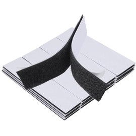 Zparno 16 Pairs 3 x 10 cm Super Strong Double-Sided Scratch Stickers, Tape, Used for Double-Sided Scratching of Mats, Walls and Photo Frame Installations (Black)