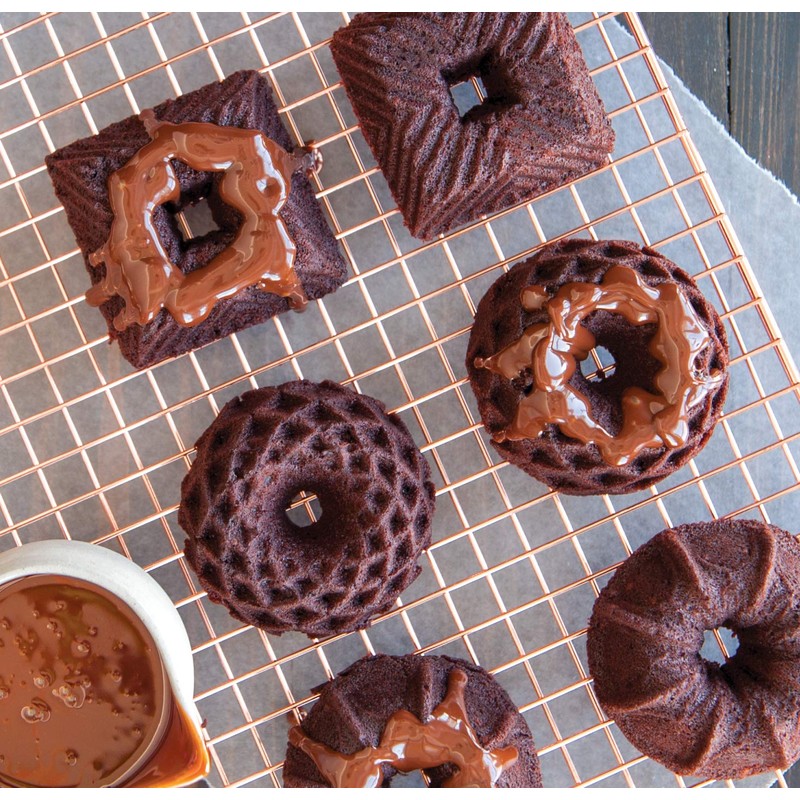 Nordic Ware Geo Bundtlette, 3.5 Cups , Gold