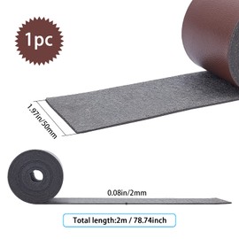 GORGECRAFT Leather Straps Strips 2 inch Wide Flat Cord DIY Leather Strap 78 inches Long for Making Bag Strap Furniture Handles Coffee