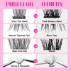 PURELEOR Lash Clusters 80D 10-16mm Mixed Individual Lashes Cluster DIY