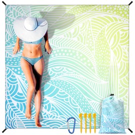 AISPARKY Beach Blanket Waterproof Sandproof Quick Drying Beach Mat Extra Large Outdoor Picnic Blanket for Travel Camping Hiking