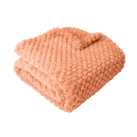 Ultra Soft Cozy Fleece Baby Blanket for Boys Girls Fluffy Breathable Receiving Blanket for Newborns, Perfect for Nursery, Stroller, Swaddling & Toddler Security (Orange, 30” X 40”)