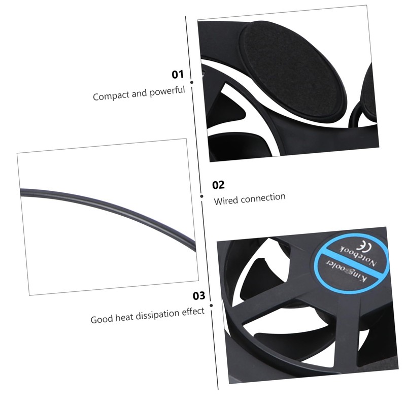 Gatuida Portable Notebook Cooling Pad 2 Fans Laptop Cooler Large