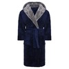 i-Smalls Mens Dressing Gown Super Soft Fleece Hooded Housecoat Robe