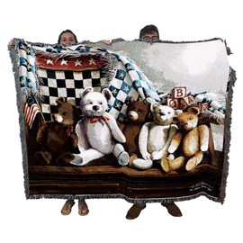 Pure Country Weavers One Nation Under God Blanket by John Rossini - Gift Children's Teddy Bear Tapestry Throw Woven from Cotton - Made in The USA (72x54)