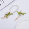Guqqeuc Pearl Bow Flower Wristlet Keychain Accessories for Women Girls