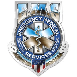 Collectible EMS/EMT Decals (12in,4pack), Share Your Appreciation and Support with Our Vinyl EMS Badge of Honor Tribute Stickers for Your Home, Car, Cases and More, Souvenir Gifts for EMS/EMT