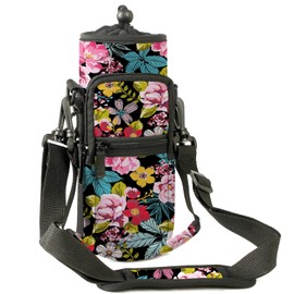 ARIYIDA 25oz & 40oz Water Bottle Carrier Bag, Water Bottle Holder, Adjustable Shoulder Hand Strap Pocket Sling Sleeve for Men/Women Walking Camping Travel work (RYD-WBH-2, 40oz)