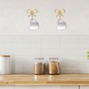 2pcs Bow Knot Wall Hooks, 3.9x3.8in Gold Bow Knot Coat