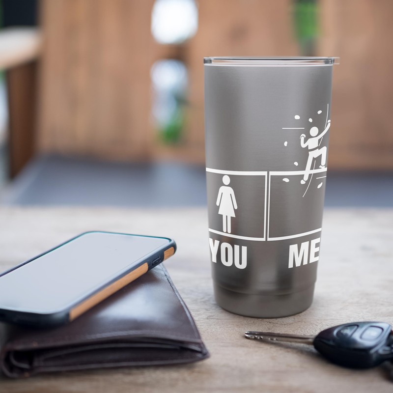 Wall Climbing Proud Funny Women Bouldering Stainless Steel Insulated Tumbler