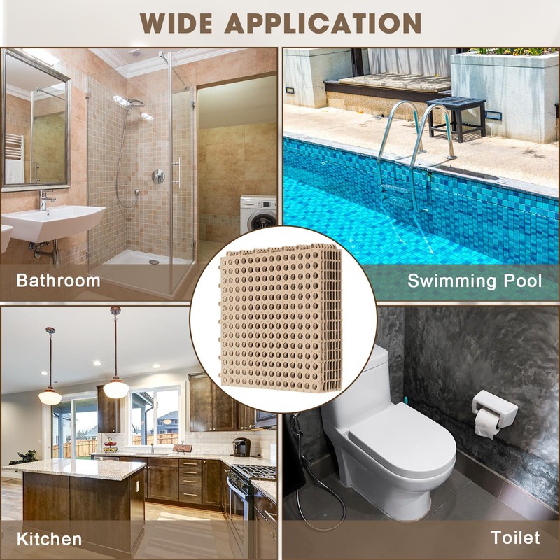 Drydiet 24 Pack Drainage Tiles Modular Interlocking Floor Tiles with