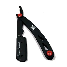 Super Light Cool Design Straight Edge Barber Shaving Razor or Shape up Grooming Trimming and More - Black and Red