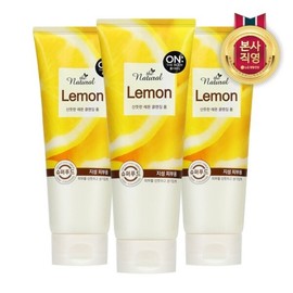 On The Body The Natural 더내추럴 레몬 클렌징폼 200g X 3개 The Natural Lemon Cleansing Foam 200g X 3pcs