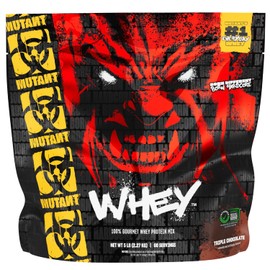 Mutant Whey – 100% Whey Protein Powder Shake, Gourmet Taste, 22g of Protein, Fast Absorbing, Easy Digesting, 5lbs - Triple Chocolate