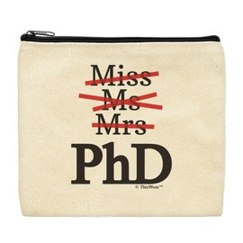 ThisWear Phd Gifts For Women Miss Mrs Ms PhD Doctor of Philosophy Makeup Bag