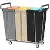 Gewudraw Large laundry hamper with Wheels, 360L 3 Bag Big