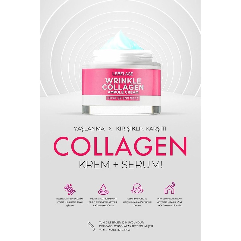 Crema De Colageno Antiarrugas Wrinkle Collagen Ampoule 70ml