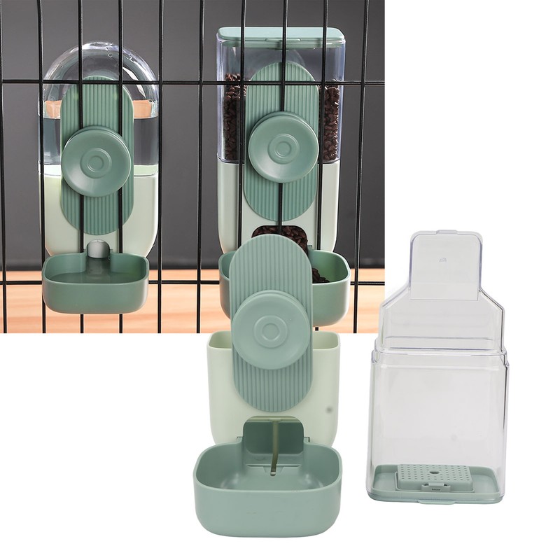 Hanging Automatic Food Water Dispenser Safe Cage Cat Food Water