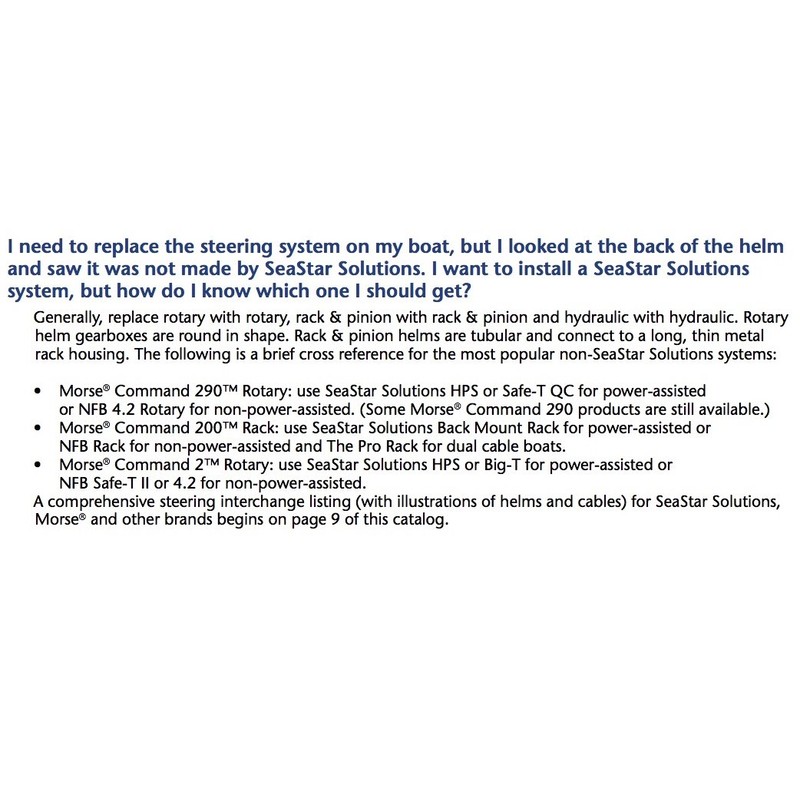 Dometic SeaStar Rack Steering Cable for Back Mount Rack Steering