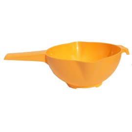 Tupperware 2 Quart Colander Strainer with Handle in Orange