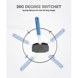 UNLRAE Brake Caliper Compression Tool,Brake Pad Spreader with 360° Swing Ratchet & 2 Hook,Car Accessories Heavy Duty Caliper Piston Compressor Tools,Automotive Tool,Used in Most Cars,Trucks (Blue)