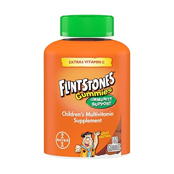 Flintstones Immunity Support + C, Children's Multivitamin Gummies, 150 ea - 2pc