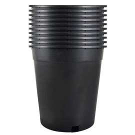 Plant Nursery Pot 10-Pack 3.6 Gallon Plastic Garden Planter Pots Flower Seedling Injection Molded Container Seed Starting Pot Set for Indoor Outdoor Plants Seedlings Vegetables Black