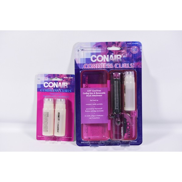 Conair Cordless Curls 5/8" Curling Iron & Brush Attachment +