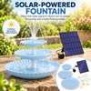 Solar Bird Bath Fountain for Outdoor Décor – 3-Tier Plastic