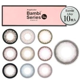 [ 益若つばさ プロデュース ] カラコン エンジェルカラー バンビ ワンデー angelcolor bambi series 1day【1箱10枚入】PWR：-00.00／COLOR：クリームピンク