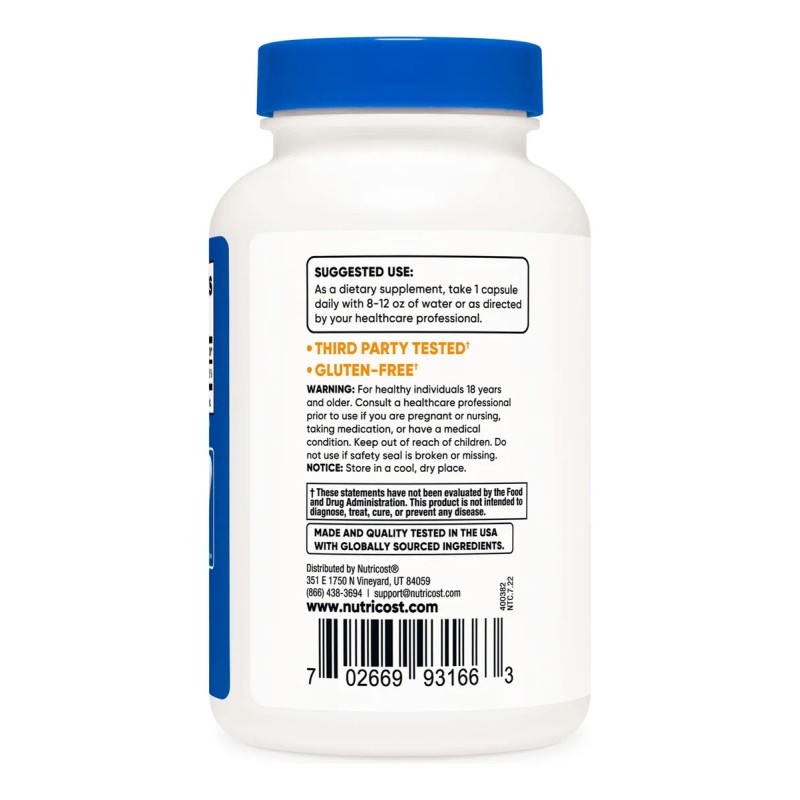 Nutricost Biotina 10,000 Mcg 240 Cápsulas 2 Frascos