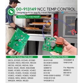 00-913149 NCC Temp Control Board Temperature Controller Kit w/Wire Harness,Replacement for Vulcan Hart, Hobart & Allpoints 00-353613-00002, 353613-2, 428897-8 Vulcan Hart Temperature Control Board