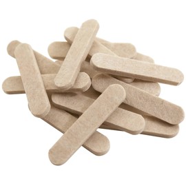 1/2 x 2-5/8" Rectangle Self-Adhesive Felt Furniture Pads Strips, Beige, 20 Pack