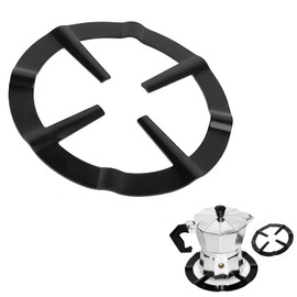 Cast Iron Universal Mocha Pot Stand Gas Ring Reducer, Black, Round, 13.3cm, Trivet