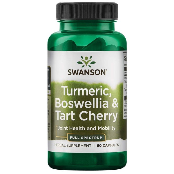 Swanson Full Spectrum Turmeric Boswellia & Tart Cherry Joint Function & Support 60 Capsules