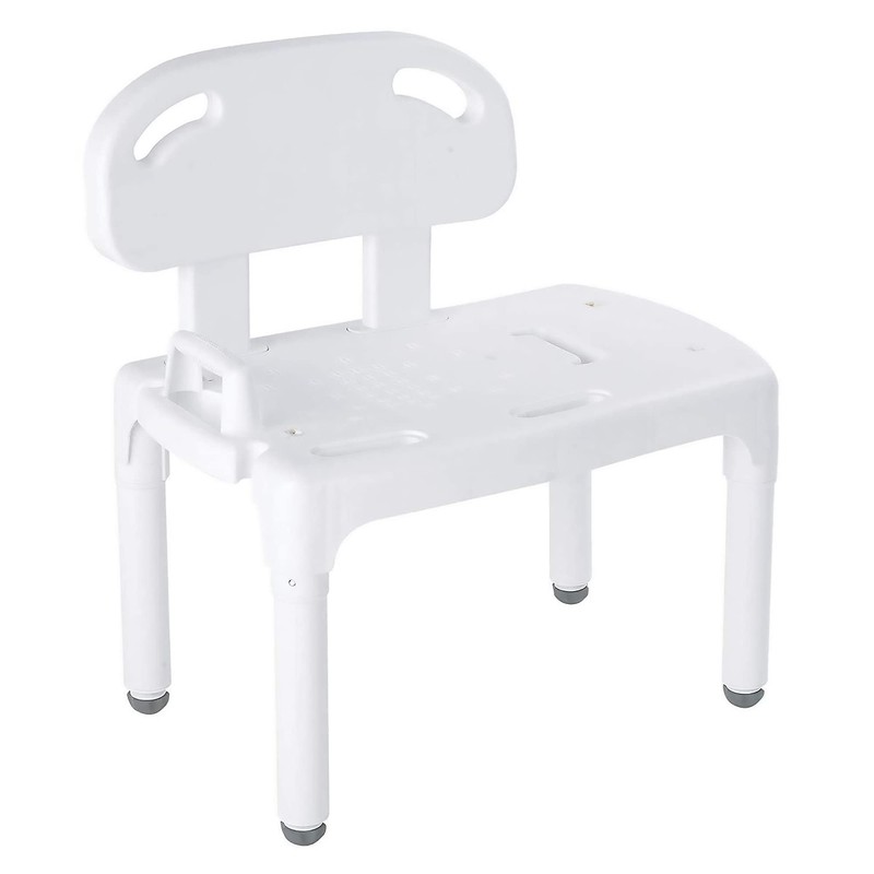 Carex Universal Tub Transfer Bench, Bath Seat with Backrest, Shower