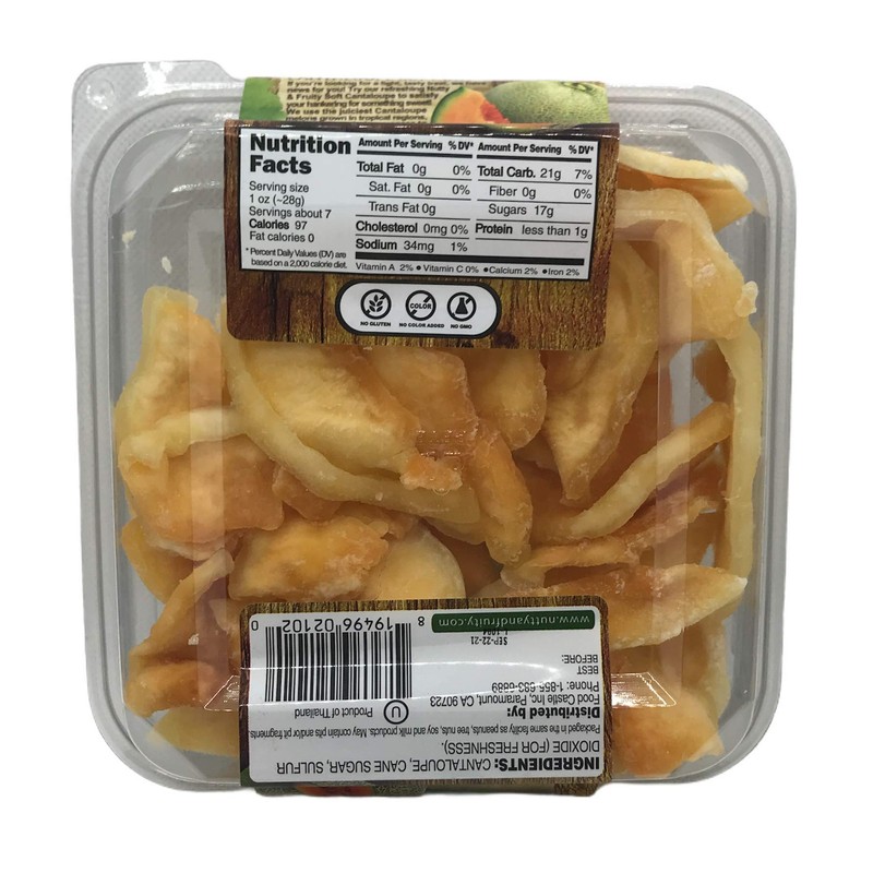 Nutty & Fruity - Dried Cantaloupe - Healthy Snack, Non-GMO,