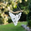 White - Handmade Raindrop Butterfly Recycled Glass Hanging Mobile Wind