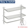 NearMoon Bathroom Towel Rack, 3-Tier Towel Holder with Hooks, SUS304