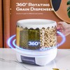 Slow Slog Grain Dispenser, 360° Rotating Storage Container, 6 Grid