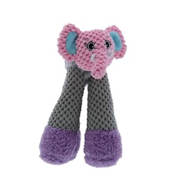 8.5" Fuzzy Plush Premium Dog Toy Corduroy Elephant or Monkey Long Legs with Squeaker (8.5 inch Elephant)