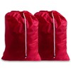 eco2go Extra Large Heavy Duty Jumbo Laundry Bags, Red, (2
