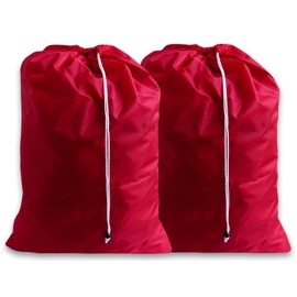 eco2go Extra Large Heavy Duty Jumbo Laundry Bags, Red, (2 Pack)