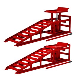 2 Pack Hydraulic Car Ramps 5T 10000lbs Low Profile Car Lift Service Ramps Truck Trailer Garage,Height Hydraulic Vehicle Ramps, Lift Height 11.61-16.21 Inches
