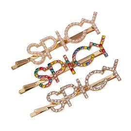 FOMIYES Sets Fashion Hair Clips for Women Girls Letter Hairpin Barrettes Rhinestone and Pearl Alloy Material for Long Short Hair Styles Pcs