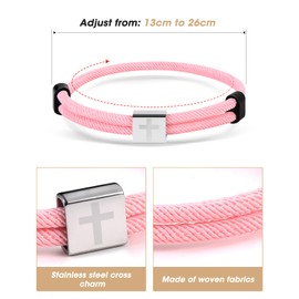 YIBONIKA Confirmation Gift for Girls, Faith Cross Bracelet, Easter Christian Baptism Christmas Catholic Confirmation Gifts for Teen Girls